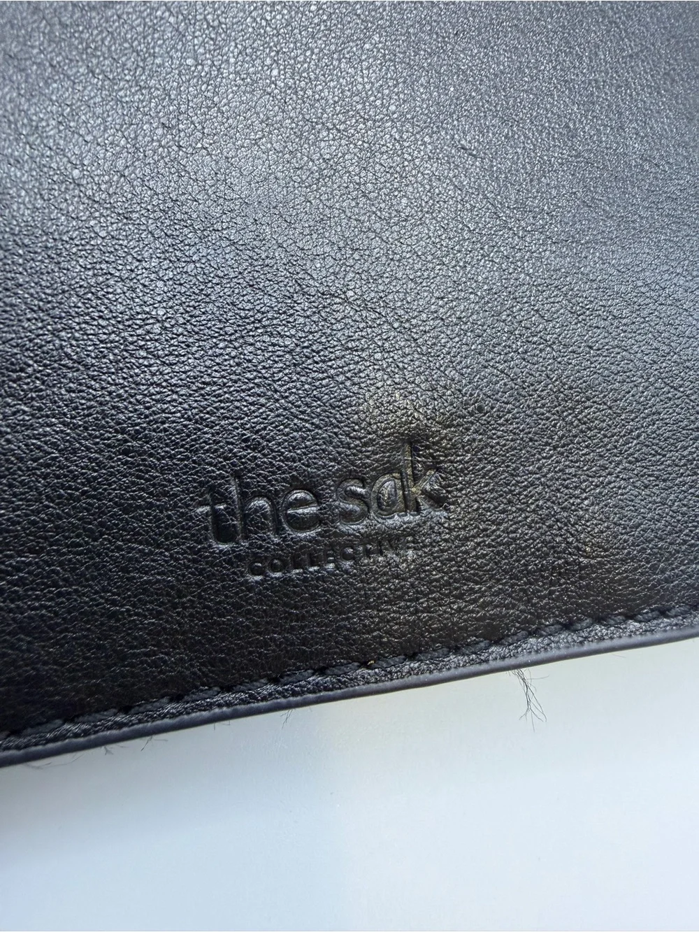 The Sak Black Whipstitch Envelope Clutch